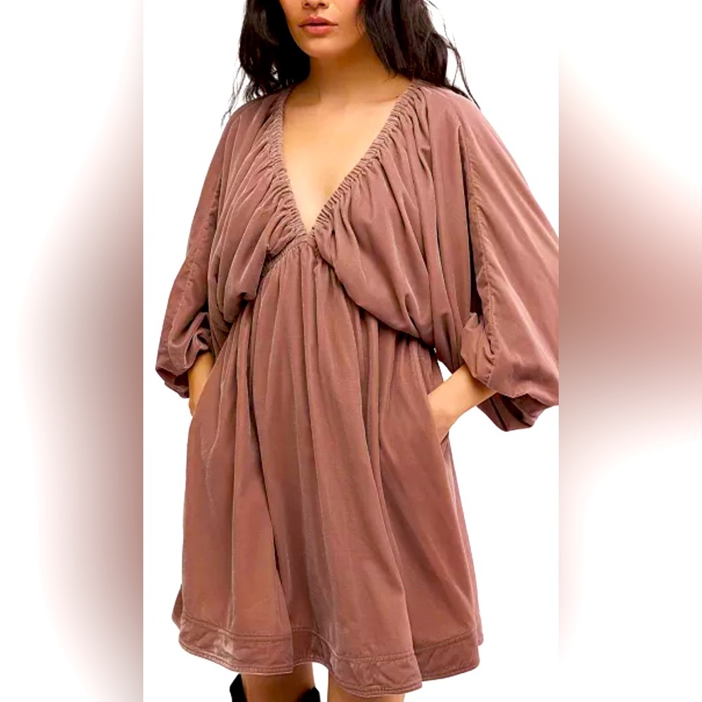 Free People Women's Portia Velvet Mini Dres